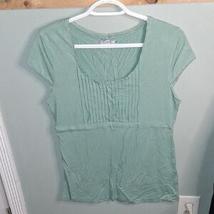 Sasch Women's Light Green Short Sleeve Top